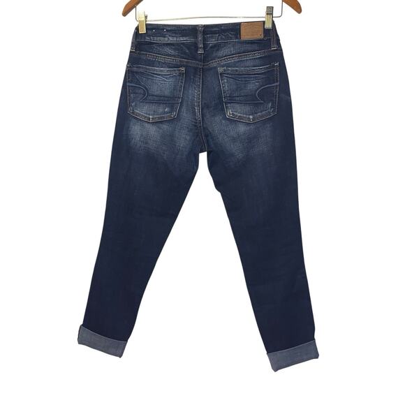American Eagle Jeans Womans 0 Jegging Ankle Super Stretch Denim Distressed - Picture 3 of 11
